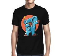 Fancy A Snuggle Mens Elephant Dab Dance T-Shirt Black XXX-Large