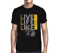Fancy A Snuggle Mens Live Life Like Photography T-Shirt Black Large