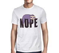 Fancy A Snuggle Mens Nope Sloth T-Shirt White Large