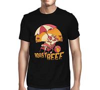 Fancy A Snuggle Mens Roast Beef Sunbathing Cow T-Shirt Black Large