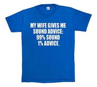Fancy A Snuggle My Wife Gives Me Sound Advice 99% Sound 1% Advice Mens T-Shirt X-Large Royal Blue