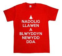 Fancy A Snuggle Nadolg Llawen A Blwyddyn Newydd DDA Welsh Christmas & New Year Greetings Mens T-Shirt XX-Large Red