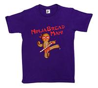 Fancy A Snuggle Ninja Bread Man Gingerbread Ninja with Sword Kids Boys/Girls T-Shirt Purple 12-14 Year Old