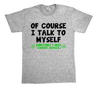 Fancy A Snuggle of Course I Talk to Myself Sometimes I Need Expert Advise Mens T-Shirt Large Heather Grey