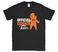 Fancy A Snuggle Official Cookie Tester Gingerbread Man Happy Mens T-Shirt Black XXXX-Large