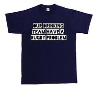Fancy A Snuggle Our Drinking Team Have A Rugby Problem Mens T-Shirt XXX-Large Navy