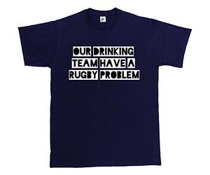 Fancy A Snuggle Our Drinking Team Have A Rugby Problem Mens T-Shirt XXX-Large Navy