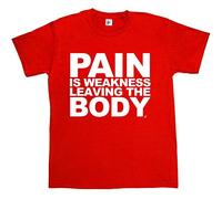 Fancy A Snuggle Pain is Weakness Leaving The Body Gym Workout Mens T-Shirt Large Red