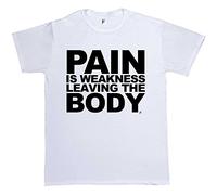 Fancy A Snuggle Pain is Weakness Leaving The Body Gym Workout Mens T-Shirt Large White