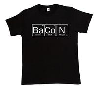 Fancy A Snuggle Periodic Table - Chemistry of Bacon Funny Geek Chemistry Mens T-Shirt XXX-Large Black