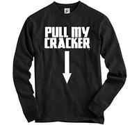 Fancy A Snuggle Pull My Cracker Funny Xmas Christmas Unisex Adult Black Sweatshirt Size M