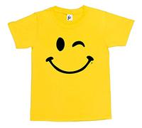 Fancy A Snuggle Retro Happy Funny Winking Emoticon Face Kids Boys/Girls T-Shirt Yellow 3-4 Year Old