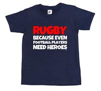 Fancy A Snuggle Rugby Because Even Football Players Need Heros Kids Boys/Girls T-Shirt Navy Blue 7-8 Year Old