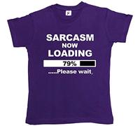 Fancy A Snuggle Sarcasm Now Loading Womens Boyfriend Fit T-Shirt Purple X-Large