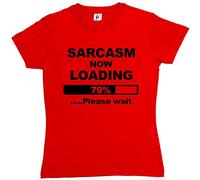 Fancy A Snuggle Sarcasm Now Loading Womens Boyfriend Fit T-Shirt Red X-Large