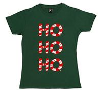 Fancy A Snuggle Snuggle Christmas Candy Canes Womens Boyfriend Fit T-Shirt Bottle Green Medium