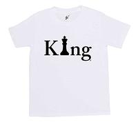 Fancy A Snuggle The King of Chess Kids Boys/Girls T-Shirt White 12-14 Year Old