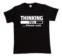 Fancy A Snuggle Thinking Please Wait Mens T-Shirt Medium Black