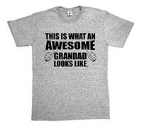 Fancy A Snuggle This is What an Awesome Grandad Looks Like Mens T-Shirt Large Heather Grey