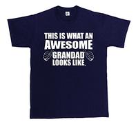 Fancy A Snuggle This is What an Awesome Grandad Looks Like Mens T-Shirt Medium Navy
