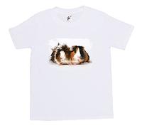 Fancy A Snuggle Tiger Face Kids Boy Girl Cotton Short White Sleeve T-Shirt - Size 5-6 Years