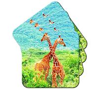 Fancy A Snuggle Two Giraffe Fighting Coaster/Pack of Coasters