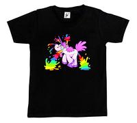 Fancy A Snuggle Unicorn with Rainbow Juice Coming Out Everywhere Puke Poop Sh*t Kids Boys/Girls T-Shirt Black 5-6 Year Old