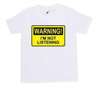 Fancy A Snuggle Warning I'm Not Listening Kids Boys/Girls T-Shirt