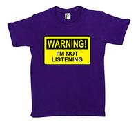 Fancy A Snuggle Warning I'm Not Listening Kids Boys/Girls T-Shirt
