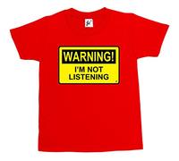 Fancy A Snuggle Warning I'm Not Listening Kids Boys/Girls T-Shirt