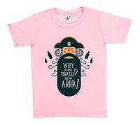 Fancy A Snuggle Why are Pirates Pirates? Because They ARR! Funny Kids Boys T-Shirt Baby Pink 9-11 Year Old
