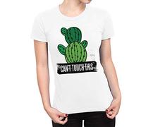 Fancy A Snuggle Womens Can't Touch This Cactus T-Shirt White XX-Large