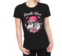 Fancy A Snuggle Womens Poodle Mum T-Shirt Black X-Large