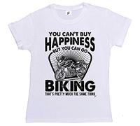 Fancy A Snuggle You Can't Buy Happiness But You Can Go Biking Pretty Much Same Thing Womens Boyfriend Fit T-Shirt White Large