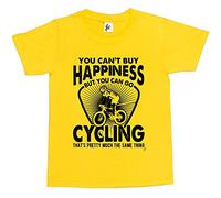 Fancy A Snuggle You Can't Buy Happiness But You Can Go Cycling Pretty Much Same Thing Kids Boys/Girls T-Shirt Yellow 5-6 Year Old