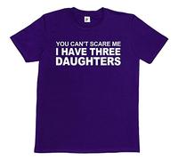 Fancy A Snuggle You Can't Scare Me I Have 3 Daughters Mens T-Shirt Medium Purple