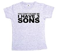 Fancy A Snuggle You Can't Scare Me I Have 3 Sons Womens Boyfriend Fit T-Shirt Heather Grey Medium