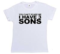 Fancy A Snuggle You Can't Scare Me I Have 3 Sons Womens Boyfriend Fit T-Shirt White Small