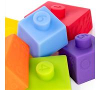 FANCY BABY Soft Stacking Toy for Babies 12+ Months - Sensory Development Pyramid with 6 Colourful Pieces - Baby Stacking Blocks BPA-Free PVC - Early Development & Activity Toys