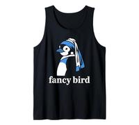 Fancy Bird Penguin Pearl Earring Funny Meme Tank Top