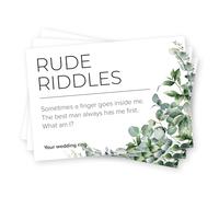 Fancy Cactus Rude Riddles Hen Party Game, Wedding Table Game, for Bridal Shower, Bachelorette Party, Birthday Party, Funny Riddle Game
