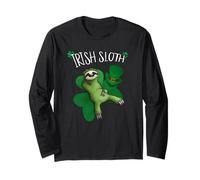Fancy Chilling Irish Sloth Slothy St Pattys Day Long Sleeve T-Shirt