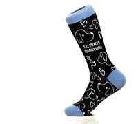 Fancy Colorful Cotton Comfy Novelty Funny Dress Socks Unisex, DOG Patterned, I'm Mutts About You, Large