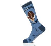 Fancy Colorful Cotton Comfy Novelty Funny Dress Socks Unisex, DOG Patterned, Springer Spaniel, Large
