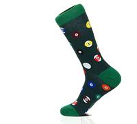 Fancy Colorful Cotton Comfy Novelty Funny Dress Socks Unisex, GAMING Patterned, Billiards, Small