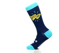 Fancy Colorful Cotton Comfy Novelty Funny Dress Socks Unisex, HAPPY-PUNNY Patterned, Days of the Week/Friday, Large