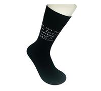 Fancy Colorful Cotton Comfy Novelty Funny Dress Socks Unisex, SNARKY BWR Patterned, I'm Not Fat, Small