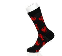 Fancy Colorful Cotton Comfy Novelty Funny Dress Socks Unisex, SURF-SEASHORE Patterned, Lobster and Crab, Large