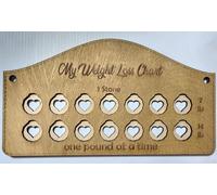 Fancy Crafts Personalised Weight Loss Chart Motivational Diet Slimming World Tracker Gift for Girls Weight Watchers New Year Resolution