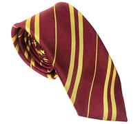 Fancy Daily Licensed Gryffindor Tie for Potter Cosplay and Wizard School Halloween Costumes. Perfect Necktie for Potter Themed Parties